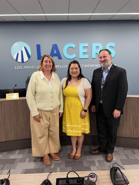 Picture of Board President Annie Chao, Vice President Janna Sidley, and GM Neil Guglielmo